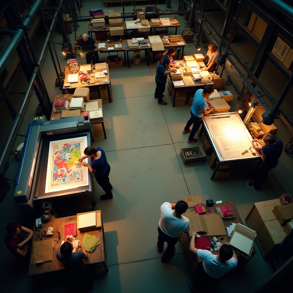 Überblick über die Produktionsfläche der Kreativwerkstatt